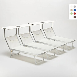 Beach And Garden Design Bain de soleil Santorini 4 pcs