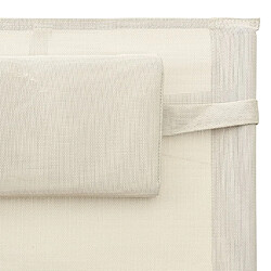 Helloshop26 Coussin pour transat - Crème pas cher