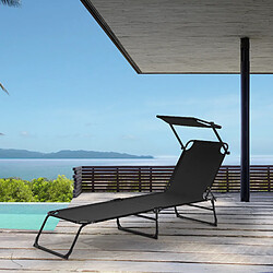 Casa.pro bain de soleil Lomeda - Noir pas cher