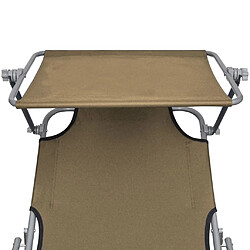 Acheter Helloshop26 Chaise longue pliable - Taupe