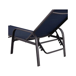 Avis Habitat Et Jardin Lot de 2 Bains de soleil en métal avec accoudoirs [ ]Farniente[ ] - Bleu nuit