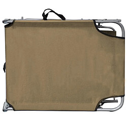 Avis Helloshop26 Chaise longue pliable - Taupe