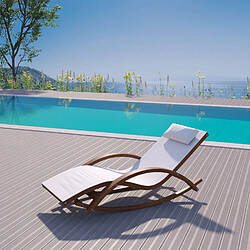 Concept Usine Transat à bascule en bois écru ALCOBA