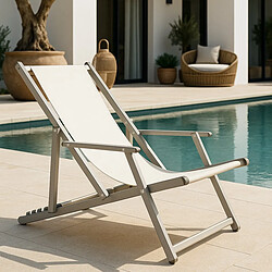 Beach And Garden Design 4 Transats blancs