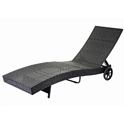 Mendler Bain de soleil poly-rattan - Anthracite