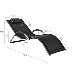 Avis SoBuy OGS38-SCH Chaise longue - Noir