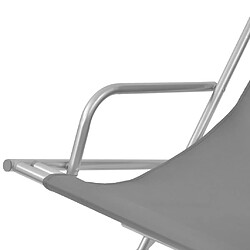 Acheter vidaXL Chaises inclinables de terrasse lot de 2 acier gris