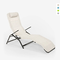 Beach And Garden Design Pasha LuxURY Chaise Longue Pliante - Gris