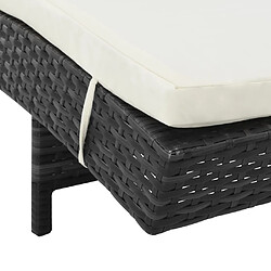 Acheter Helloshop26 Chaise longue résine tressée - Noir