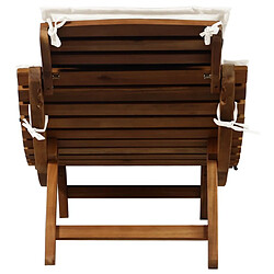 Avis Helloshop26 Transat bois acacia - Crème