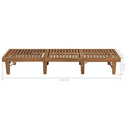 VidaXL Chaise longue en bois d'acacia pas cher