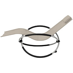 Avis vidaXL Chaise longue Acier Crème
