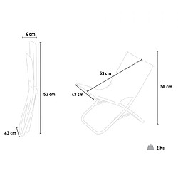 Avis Beach and garden design Chaise de plage pliable - Multicolore