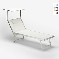 Beach And Garden Design Bain de Soleil professionnel Santorini - Blanc