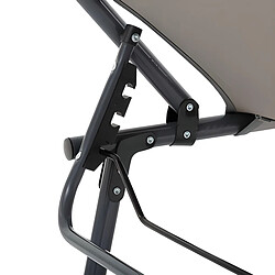 Pegane Lot de 2 Transats Gris