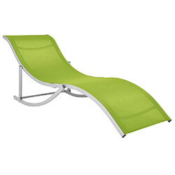 Helloshop26 Lot de 2 chaises longues - Vert