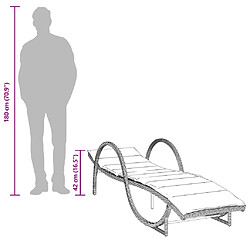 vidaXL Chaises longues noir avec table pas cher