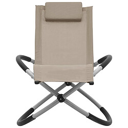 Chaise longue d'extérieur pour enfants Helloshop26 - Taupe