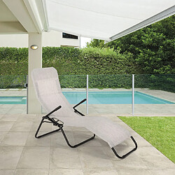 Beach And Garden Design AHD - Lit de plage pliant gris