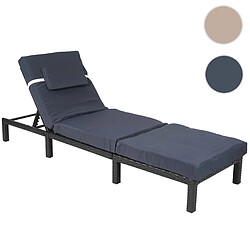 Mendler Chaise longue de jardin - Noir