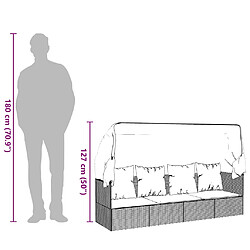 vidaXL Lit de Salon Extérieur Résine Tressée pas cher
