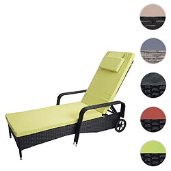 Mendler Chaise longue de jardin - Vert