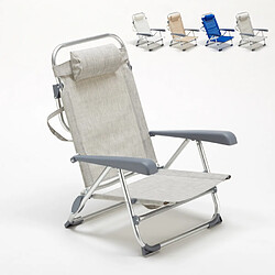 Beach And Garden Design Beach and Garden Gargano - Chaise transat pliante - Gris