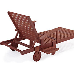 Avis Habitat Et Jardin Bain de soleil pliant en bois exotique [ ]Tokyo[ ] - Mahogany- Marron acajou