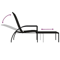 Helloshop26 Chaises longues résine tressée - Marron pas cher