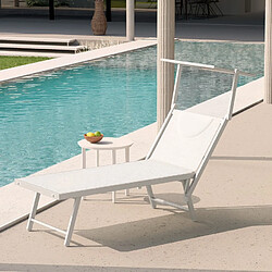 Beach And Garden Design Santorini Chaise longue blanche