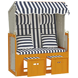 Acheter vidaXL Strandkorb avec coussins - Résine tressée
