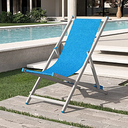 Beach and Garden Design 4 Transats Riccione Gold Bleu