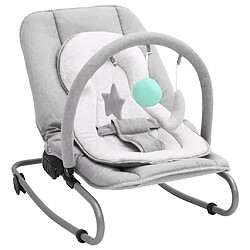 vidaXL Transat pour bébé - Gris clair acier