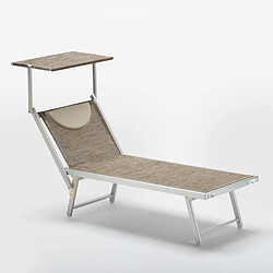 Beach and garden design Bain de soleil Santorini - Gris pas cher