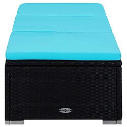 Acheter Helloshop26 Transat résine avec table - Noir