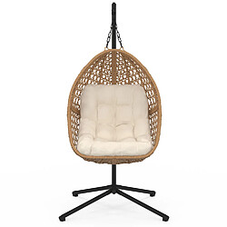 Idmarket MARKET Fauteuil lune suspendu rotin pas cher