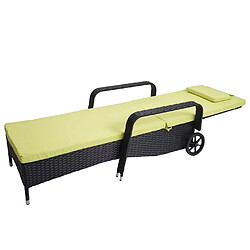 Mendler Chaise longue de jardin - Vert