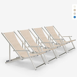 Beach and garden design Chaise longue Riccione - Beige