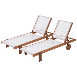 HABITAT ET JARDIN Lot de 2 Bains de Soleil Saïgon Ecru
