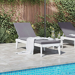 Avis vidaXL Chaise longue - Blanc