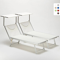 Beach And Garden Design Santorini Chaise longue blanche