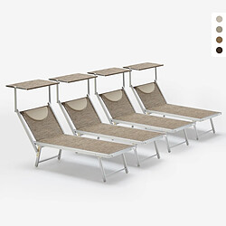 Beach and garden design Bain de soleil Santorini - Gris