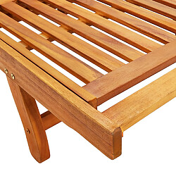 Helloshop26 Transat en acacia avec table - Bois pas cher