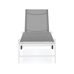 HABITAT ET JARDIN Lot de 2 Bains de Soleil Jolia Gris/Blanc