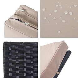 Mendler Transat en résine tressée - Gris