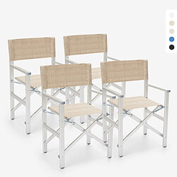 Beach And Garden Design Regista Gold lot de 4 chaises - Beige