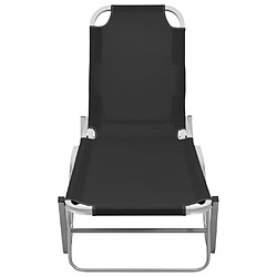 Avis vidaXL Chaise Longue Aluminium - Noir/Argenté