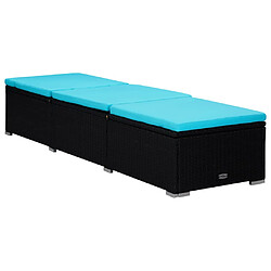 Avis Helloshop26 Transat résine avec table - Noir