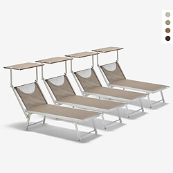 Beach and garden design Bain de soleil Santorini - Marron