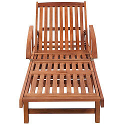 Helloshop26 Chaise longue bois d'acacia - Marron pas cher
